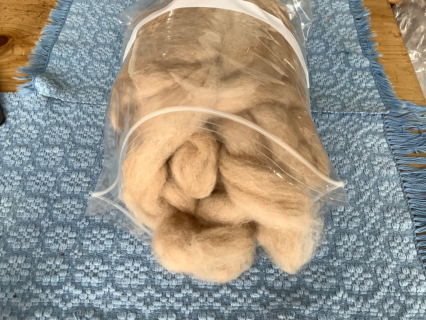 Baby and Royal Baby light fawn alpaca roving for spinning