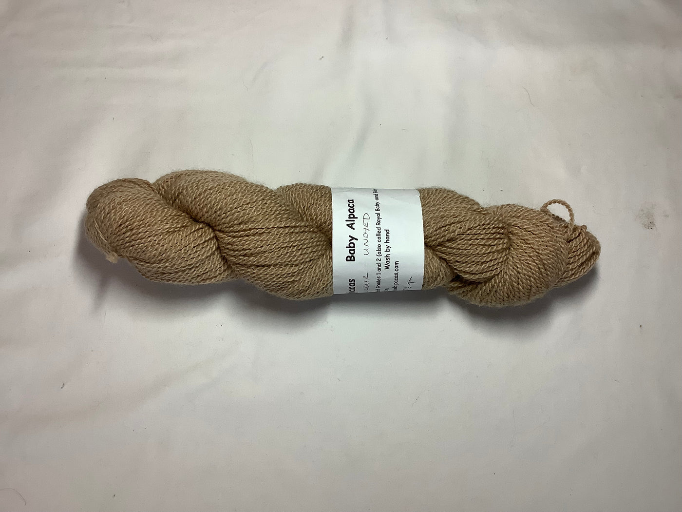 Sport weight baby alpaca undyed light fawn