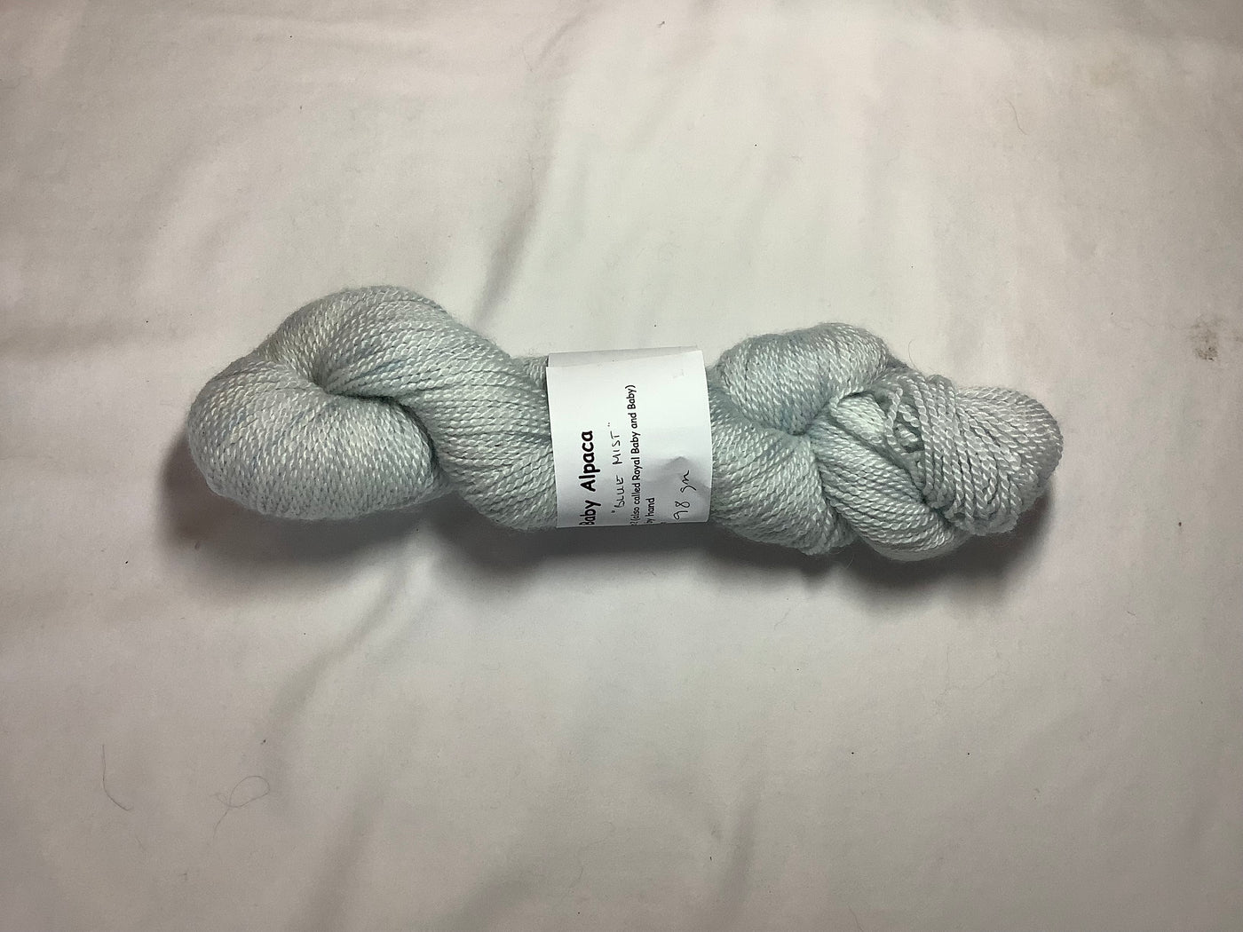 Sport weight baby alpaca yarn hand-dyed 'Blue Mist'